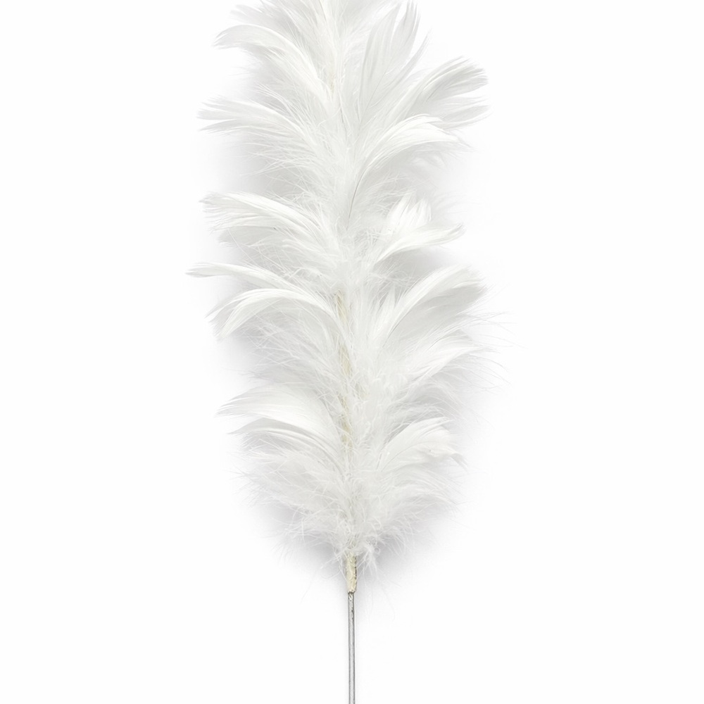 10 Craft Feathers 12–13” White & Gray DIY Wedding Centerpiece Decor - Picture 5 of 5